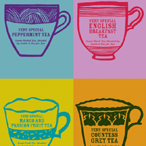 Tea cups for Jamie Oliver tea packaging
