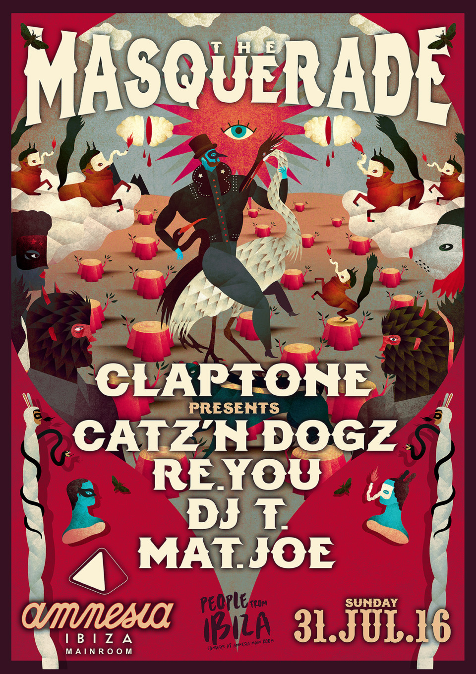 Jesús Sotes striking Illustrations for The Masquerade Mixed by Claptone The Artworks
